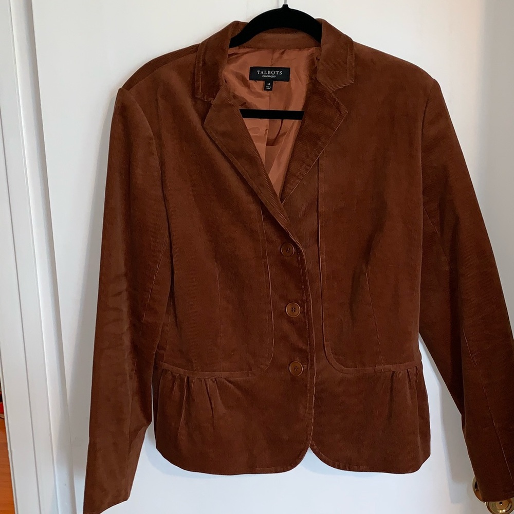 Talbots corduroy jacket with satin lining.